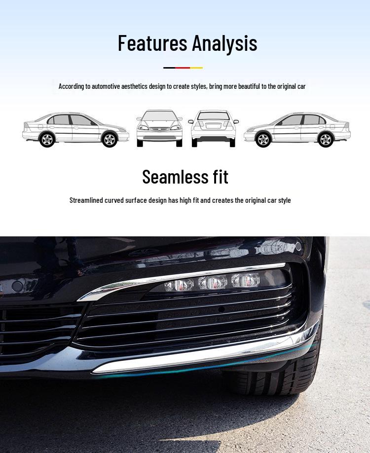 BMW Fender & Bumper Decorative Strips: 730Li Side Vents, 740Li Fog Light, 750L Front & Rear.