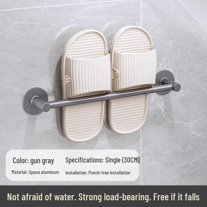 

Настенная полка для тапочек в ванную без сверления - Компактная полка для хранения обуви