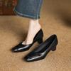 Fashion 2025 New Genuine Leather Women Pumps Shallow Women Shoes Square Toe High Heels Sliver Leather Ladies Shoes