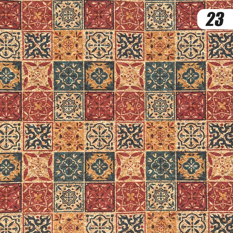 100x135cm Tkanina z nadrukiem korkowym Sztuczna skóra Wodoodporna Kolorowa Miękka Tkanina Korkowa Sofa Samochód Torba Dekor Mebli DIY Szycie Rzemiosło