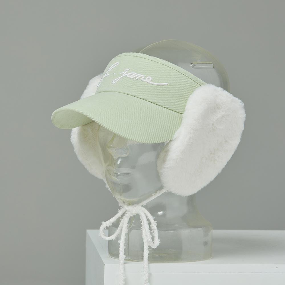 J.JANE Two-Way Fur Earflap Sun Cap (Melon)
