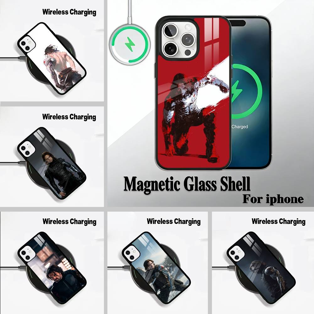 B-Bucky- Barnes Winter -S-Soldier Phone Case For IPhone17 16 15 14 13 12 11 Pro Max 16/15/14Plus Wireless Charger Cover Funda