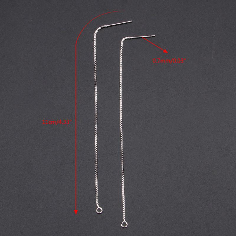 S925 Silber DIY Ohrdraht Gewinde mit Biegering baumeln Ohrringe Schmuckherstellung