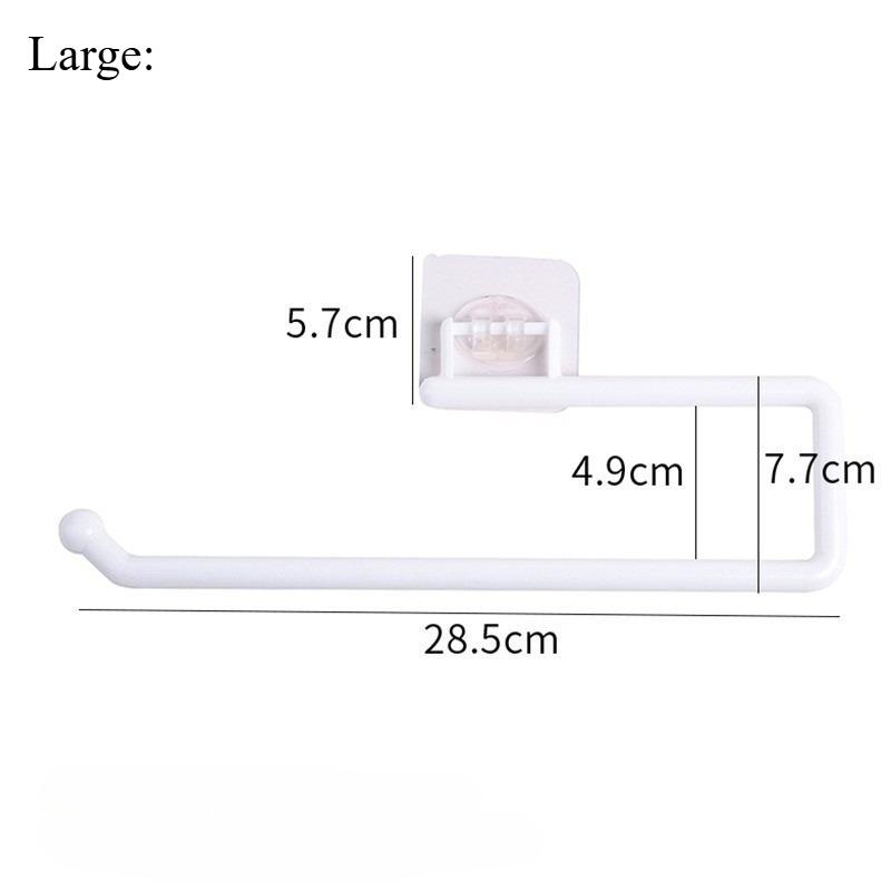 Kitchen Cabinet Hanging Shelf with Paper Roll, Towel Hanger, and Toilet Paper Holder Rack