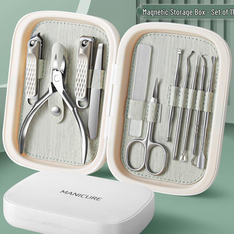 Premium Stainless Steel Manicure & Pedicure Tool Set with Tweezers and Nail Clippers