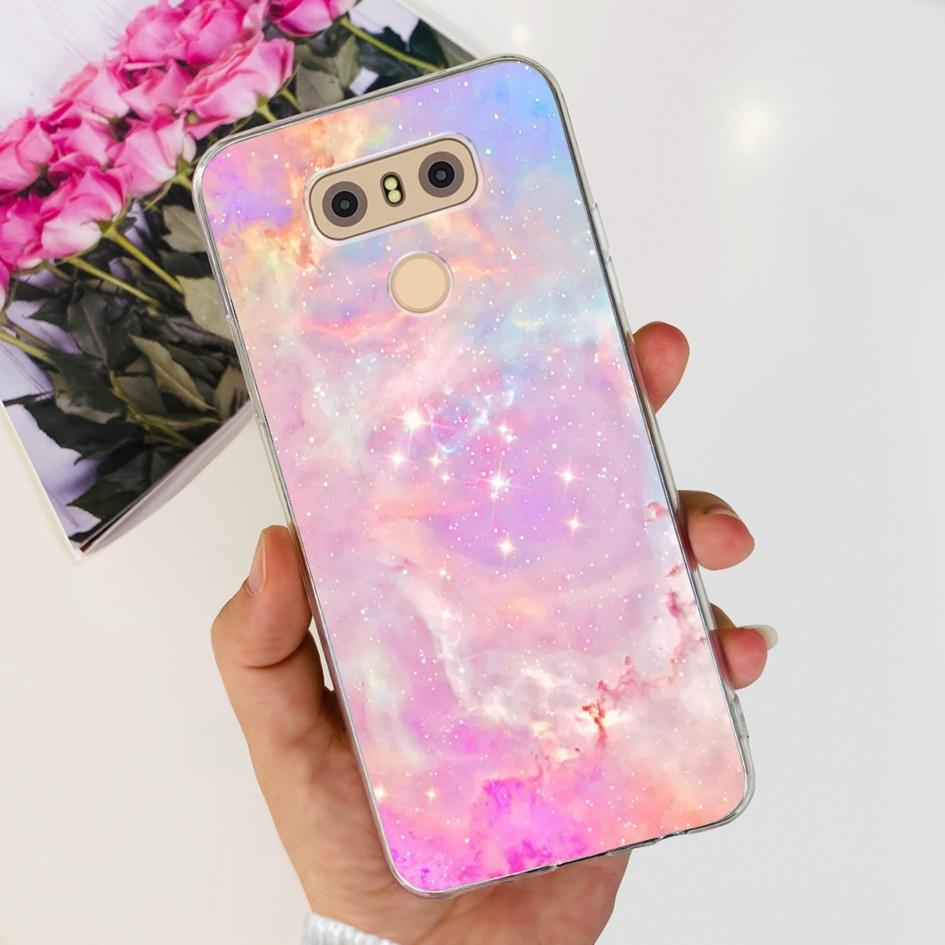 For LG G6 Plus Case LGM-G600K Phone Cases Popular Flower Soft Silicone Clear Protective Shell For LG G6 G 6 LG6 LGG6+ Back Cover