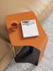 Italian Light Luxury Saddle Leather Side Table Sofa Living Room Corner Table Modern Simple High-end Small Coffee Table