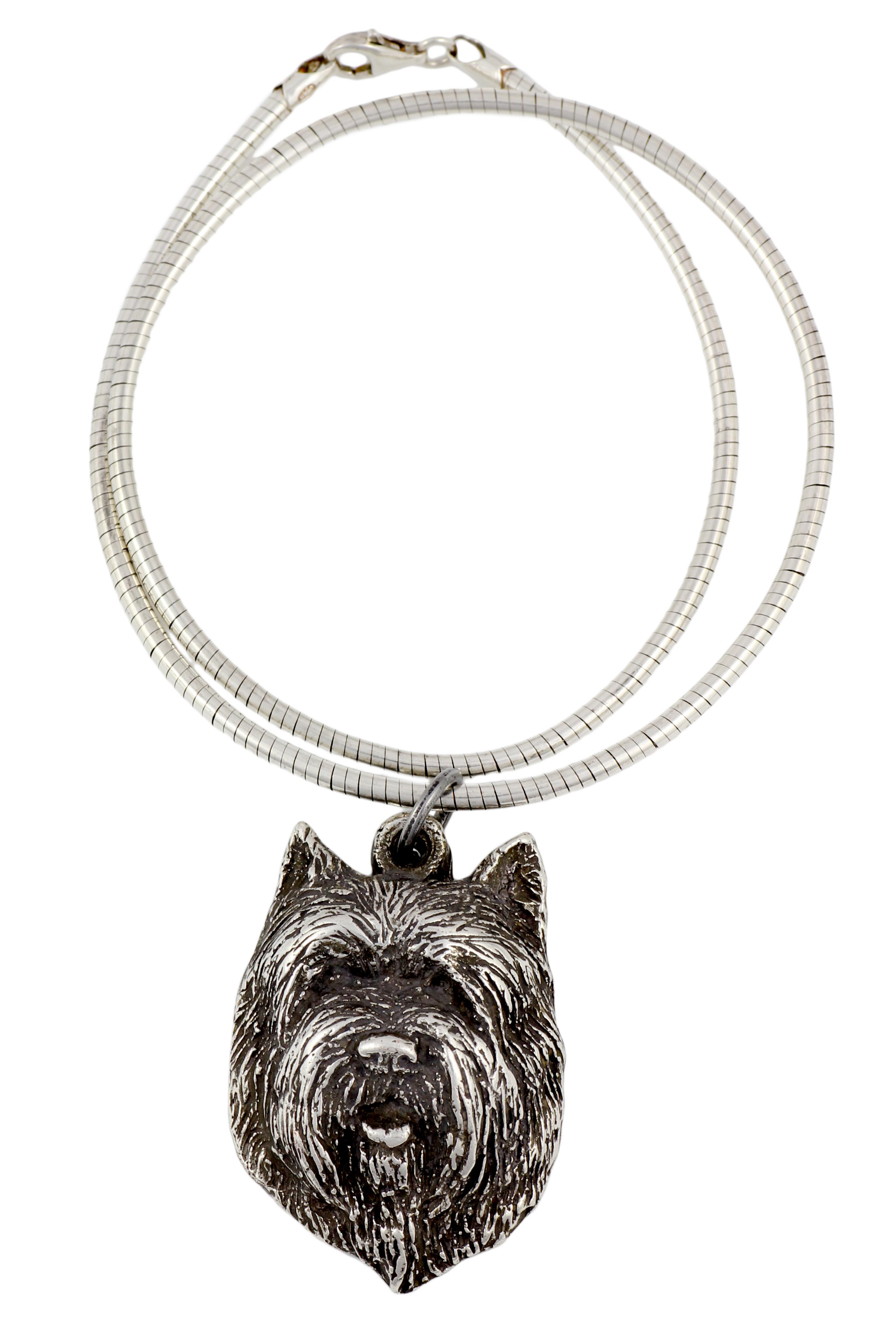 

Cairn Terrier II - Dog necklace, unique jewellery for the dog fan, unique adder pendant by Art-Dog brand срібний