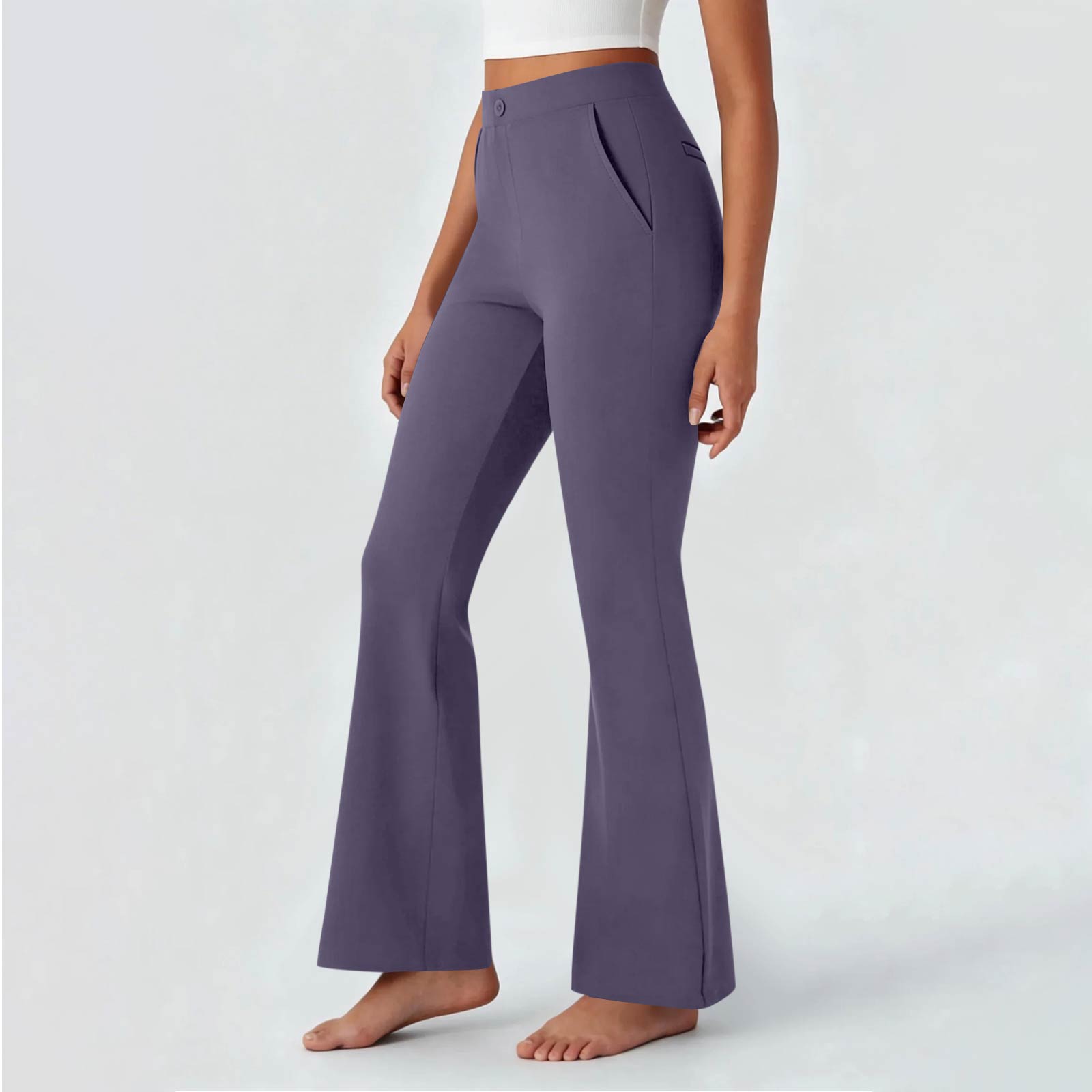 

Women s Casual Slim-fit Wide-leg Trousers, Color, Flowing Long Pants S