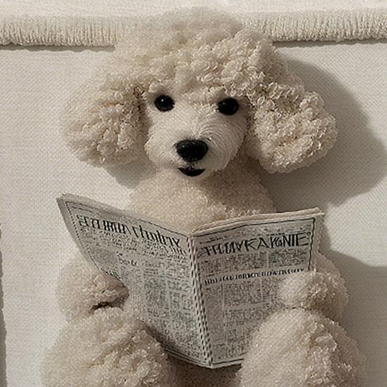 2D Animal Cushion Cover Imitation Embroidery Alpaca Pattern Pillow Case Dog Highland Cow Throw