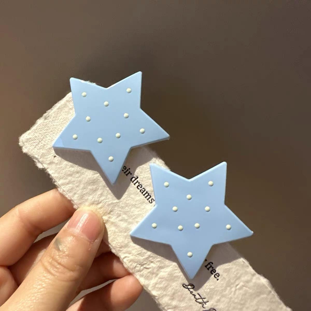 

2 шт./набір Синя та біла шпилька для волосся з бантом у горошок Жіноча шпилька для чубчика збоку лоба Кліпса-крокодил для неслухняного волосся Дитяча шпилька