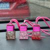 1Pcs 10Ml Rose Red Cap Colored Water Cube Empty Bottle Car Essential Oil Diffuser Fragrance Air Freshener Perfume Bottleornament