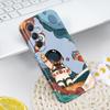 Flying Astronaut Phone Case For Samsung Galaxy A54 A34 A24 A14 A04 A73 A53 A33 A23 A13 A72 A52 A32 4G 5G Film Hard Cover