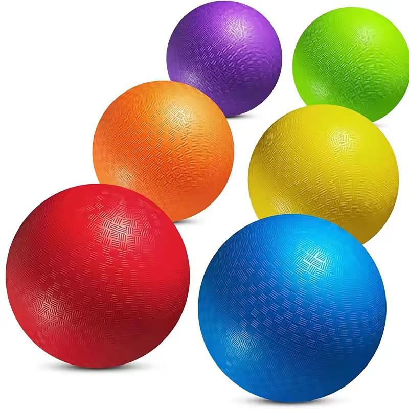 Easy to Inflate Rubber Kickball Bouncy Playground Ball for Kids Backyard School Holiday Family Fun Games