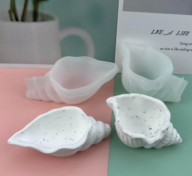 Silicone Mould for DIY Seashells Snail Ornament Storage Box Resin Mold Perfect for Jewelry Holder Mold Home Decoration