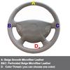 Beige Car Steering Wheel Cover for Mercedes Benz E63 W210 E240 E280 E320 02-2005