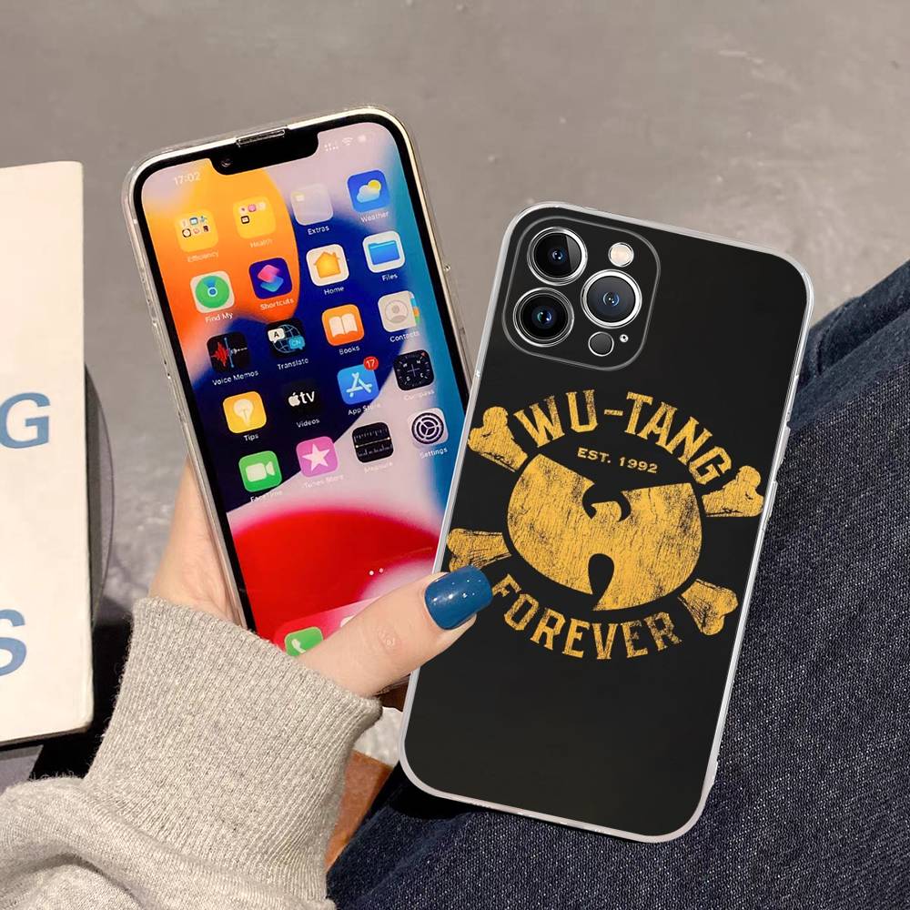 Classic W-wu T-tang Singer C-Clan TPU Silicone Case For IPhone 11 12 13 14 15 16 17 Pro Max Shockproof Clear Back Cover