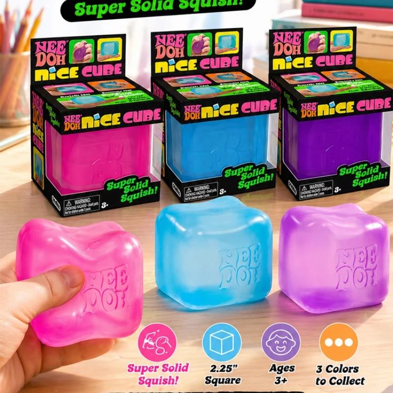 In Stock Squishy Schylling Needoh Nice Cube Sensory Toy Fidget Squishies Needooh Needoh Anti-Stress Blocks Pressure Relief Toy