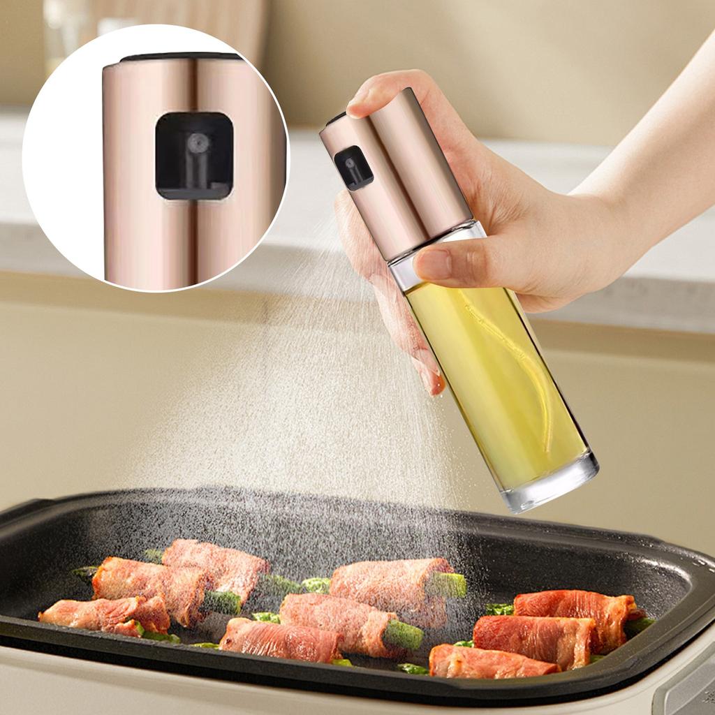 Press-type Oil Sprayer Household Electroplating Oil Sprayer Outdoor Barbecue Oil Pot Seasoning Bottle Kitchen Spray Oil Control Bottle