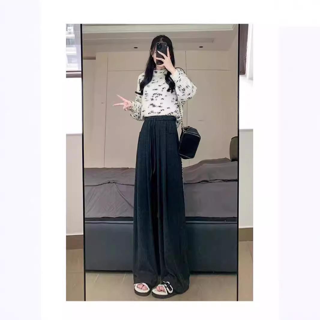 

Women s High-Waisted Wide-Leg Loose Drape Pants for All Seasons Extra Large
