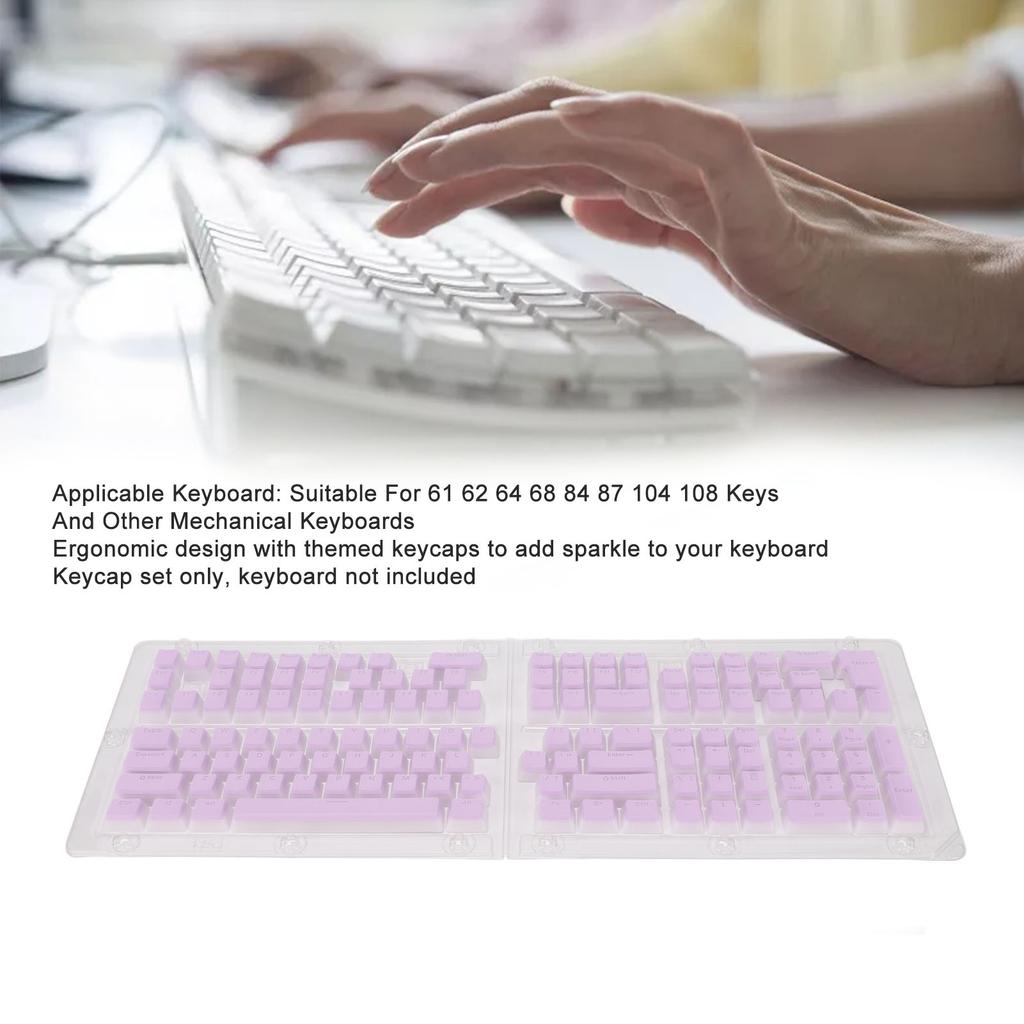 Keycaps PBT Pudding 129 Tasti Traslucidi Altezza OEM Iniezione Doubleshot Keycaps Per Tastiere Meccaniche