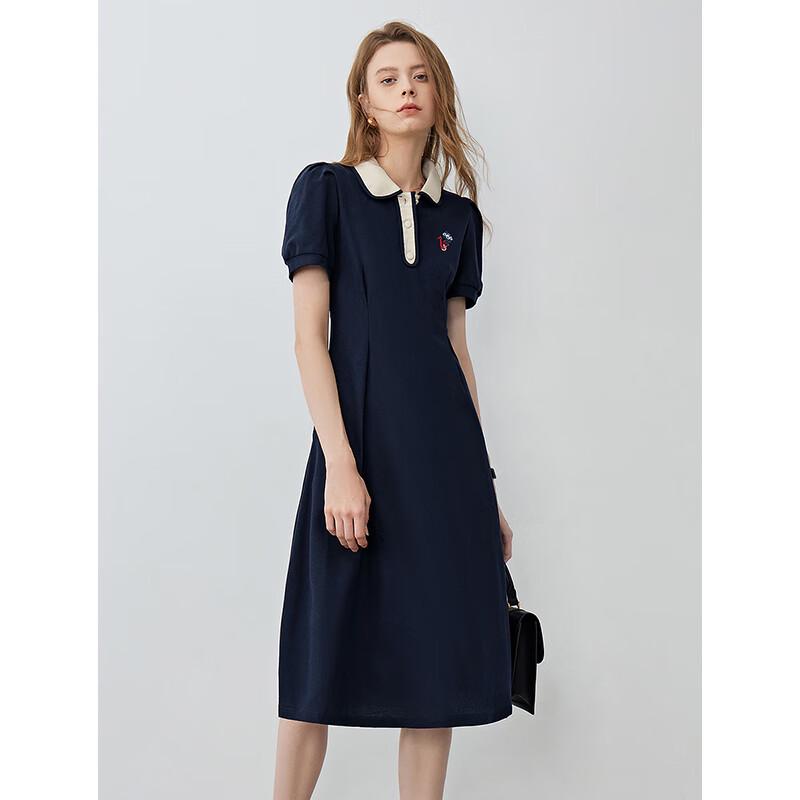 Chuyu 2025 Spring/Summer Academy Style POLO Midi Dress
