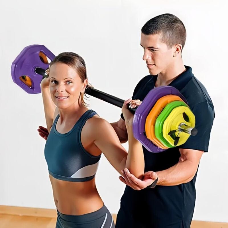 Brangdy Adjustable Rubber-Coated Barbell Set