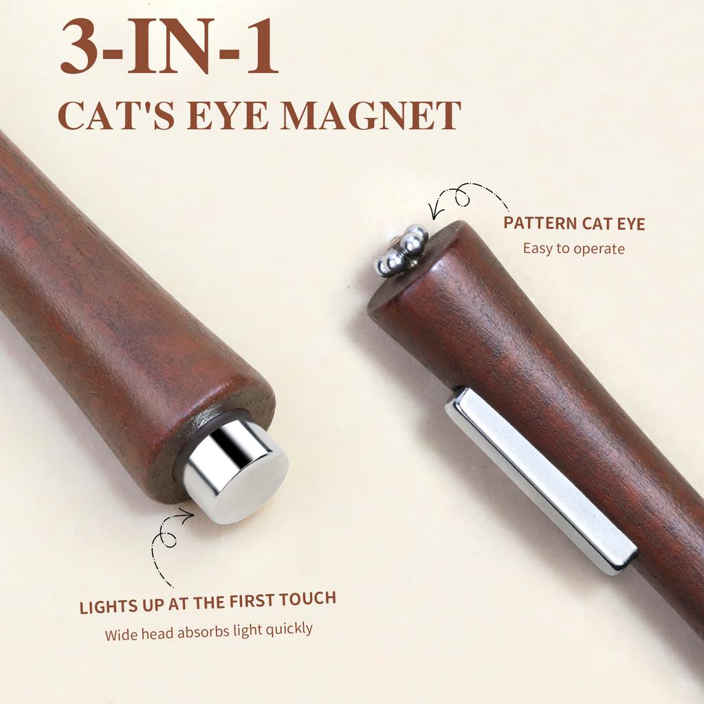 2pcs 3In1 Strong Multifunctional Nail Art Magnetic Stick With Y-Shaped Iron For Cat Eye Nail Polish Heart Effect Nail Art Tools