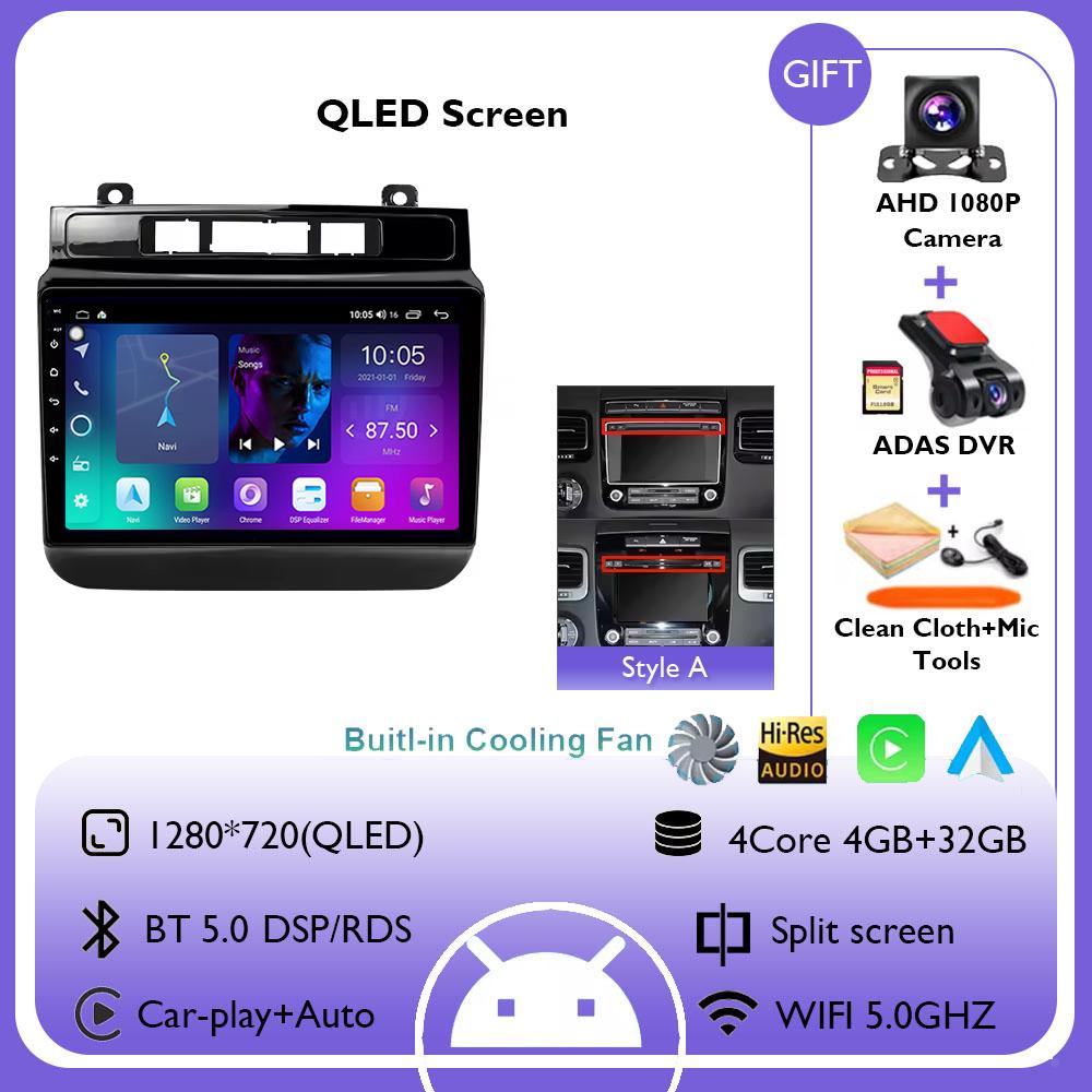 Android 14 Car Multimedia Player For Volkswagen VW Touareg 2012 2013 2014 2016 2018 wireless Carplay Android Auto 4G+WIFI
