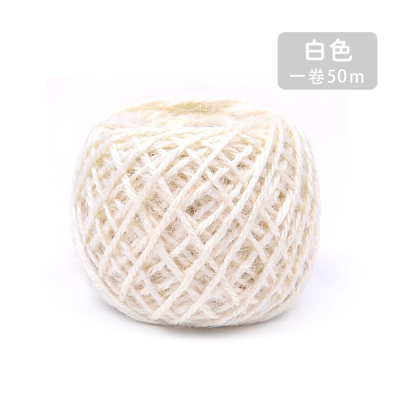 Color Hemp Rope Diy Hand-Woven Decorative Retro Style Photo Clip Jute Rope 50 Meters