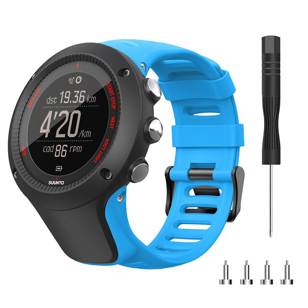 Nuovo cinturino per SUUNTO Ambit 1 2 3 2R 2S da 24 mm, cinturino in gomma per orologio da uomo, con viti e cacciavite, accessori per orologi