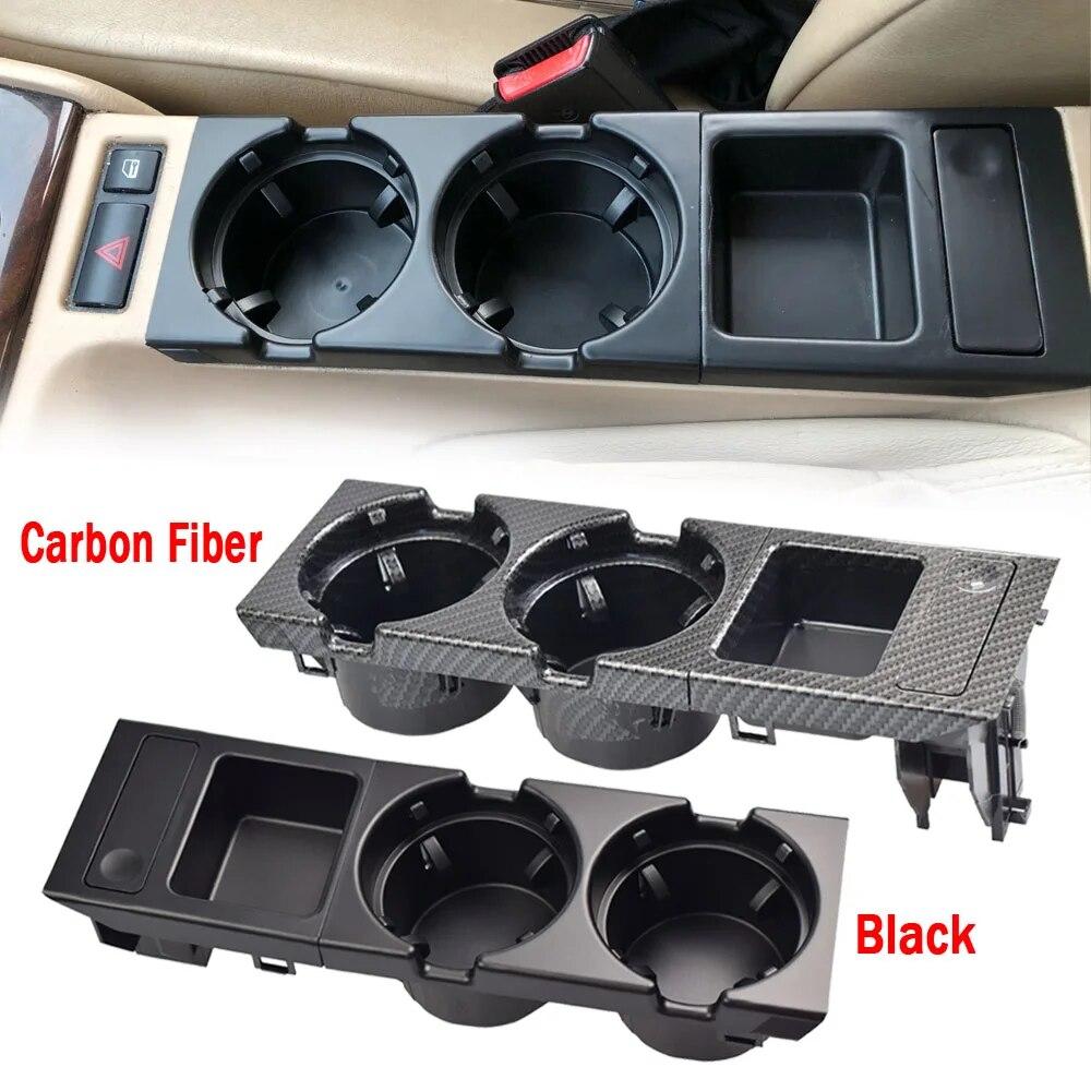 Car Center Console Water Cup Holder Beverage Bottle Holder Coin Tray For Bmw 3 Series E46 318I 320I 98-06 51168217953 Black