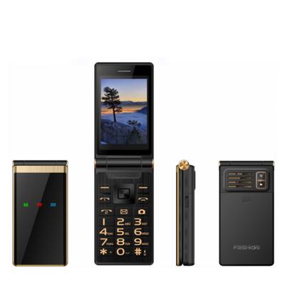 YEEMI M2+ 4G LTE Flip Mobile Phone 2.84inch Double Screen Big Letters Vibration Bluetooth MP3 Player 1800mAh Dual SIM CellPhone