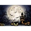 Halloween Party Decoration Hanging Cloth Pumpkin Witch Bat Castle Full Moon Night Photography Background Not Room Decoration