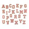 26 Rosa Englische Buchstaben Stickaufnäher für DIY Kleidung Accessoires