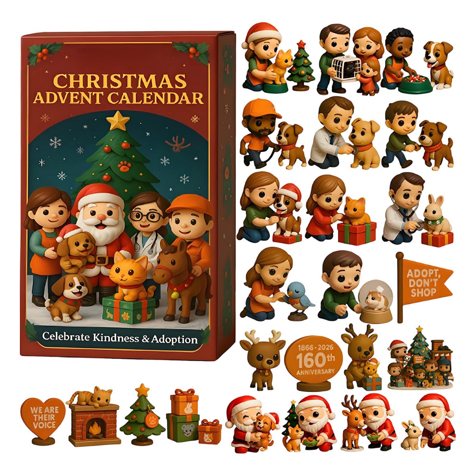 

Календарь обратного отсчета включает 24 подарка, календарь обратного отсчета и подарок-сюрприз One Size