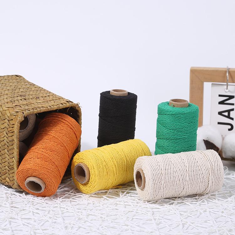 Biały Sznurek, Bawełniany Sznurek Cukierniczy, 328 Stóp 2 MM Naturalnie Biały Bawełniany Sznurek do Rękodzieła, Sznurek do Pakowania Prezentów, Wystrój Domu