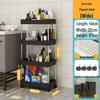 Rolling Bathroom Vanity Storage Rack - Multi-Layer Plastic Organizer for Crevice Spaces