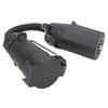 7 Way Round Trailer Plug Adapter Wire Connector RV Truck Power Conversion Accessories