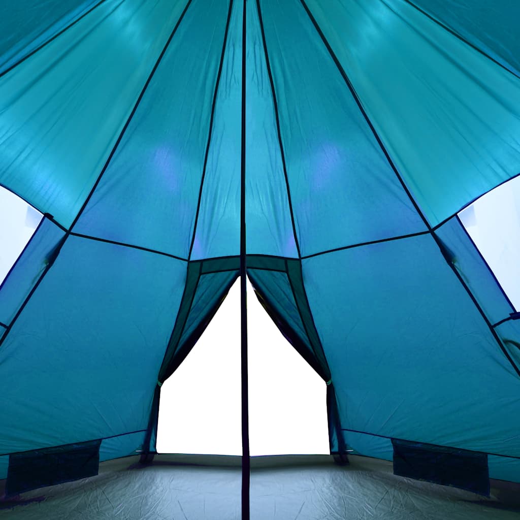 Tipi Camping Tent for 4 Persons Blue Waterproof