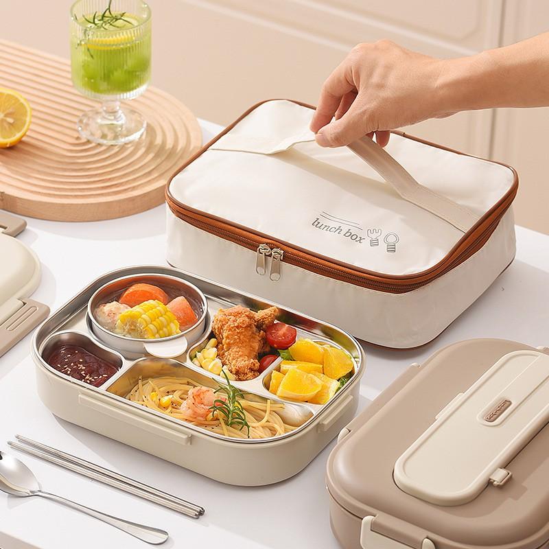 Stainless Steel Bento Box Kids Adults Leakproof Compartment Lunch Container Microwave Safe Insulated Food Storage