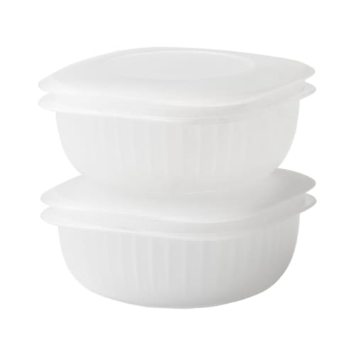 Like-it Steam-Heated Frozen Rice Containers, Set of 2 (LBK-21), Clear, Single Serving (160-200g), Includes Mini Strainer for Easy Drainage (Microwave/