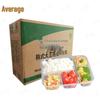Zhongjun 1000ml Transparent Square 5-Compartment Disposable Lunch Box