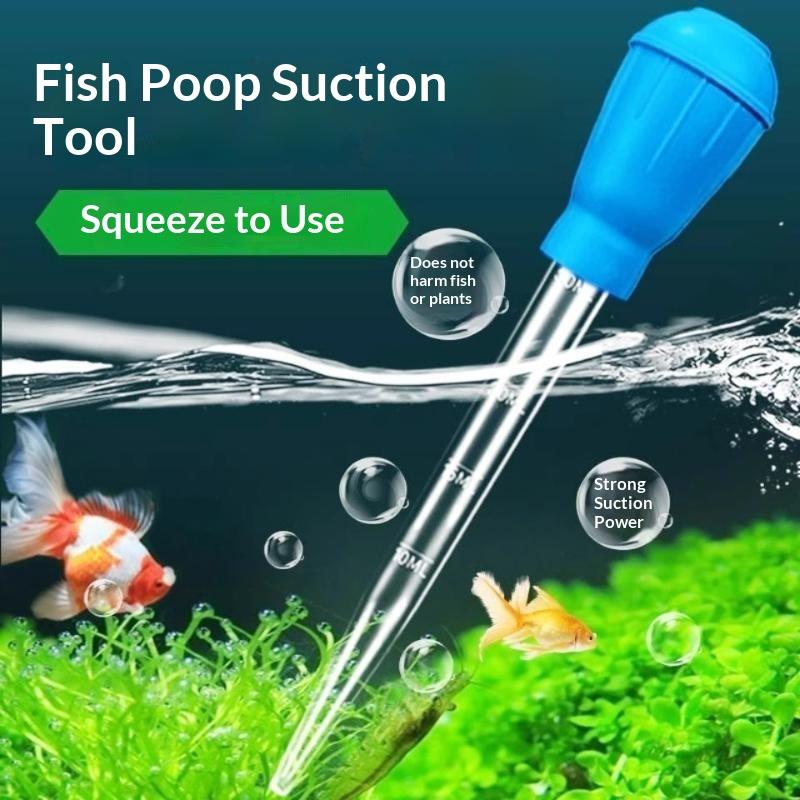 Aquarium Gravel Cleaner Fish Tank Siphon Vacuum Extended Pipette Design Quick Water Change Maintenance