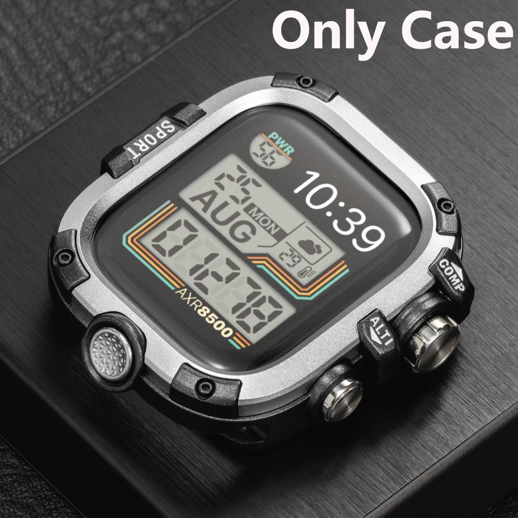 Strap/Metal case for Apple Watch Ultra 2 1 Rubber Loop Band 49mm Silicone Bracelet for IWatch Series 10 9 8 7 45mm 6 5 4 Se 44mm