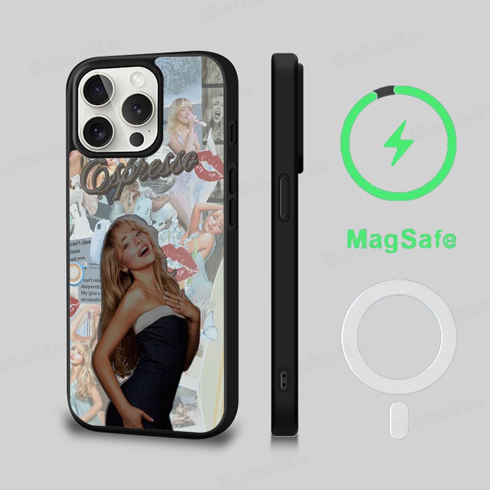 

Singer S-Sabrina C-Carpenter Phone Case Magnetic Case For IPhone 16 14 13 12 11 15 Pro Max Plus For Magsafe Wireless Charge iPhone 12