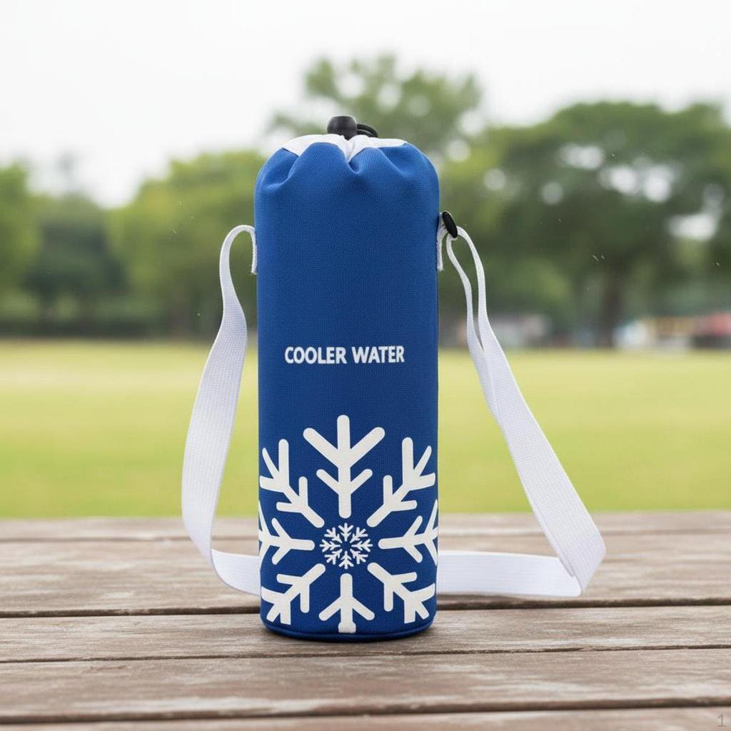 Bottle Chiller Bag with Strap Thermal Insulation Insulated Water Holder Portable Design