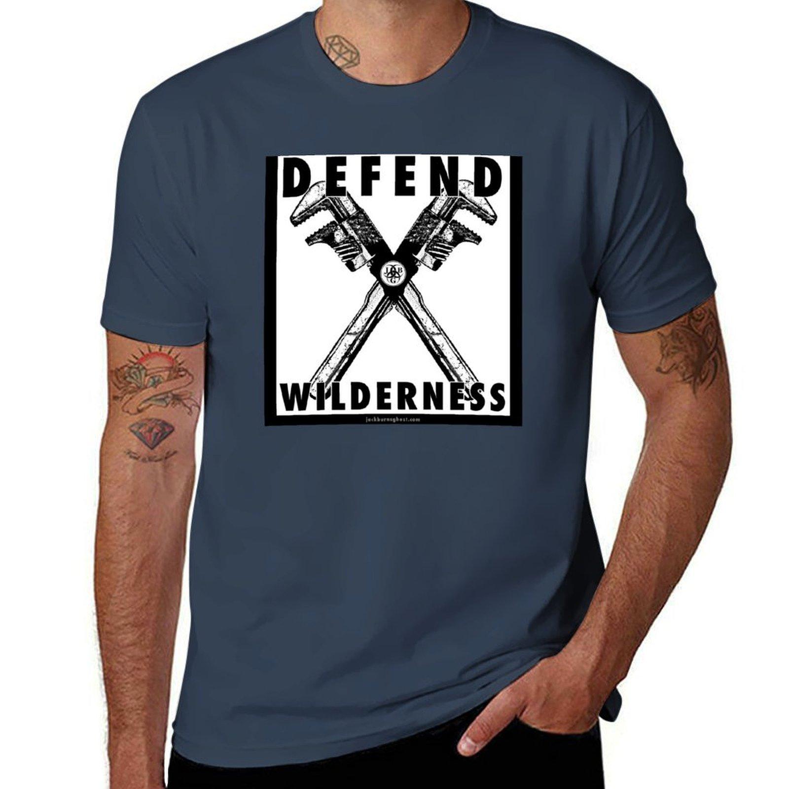 Defend Wilderness Monkey Wrenches Tshirt Casual Breathable Short Sleeve Top S