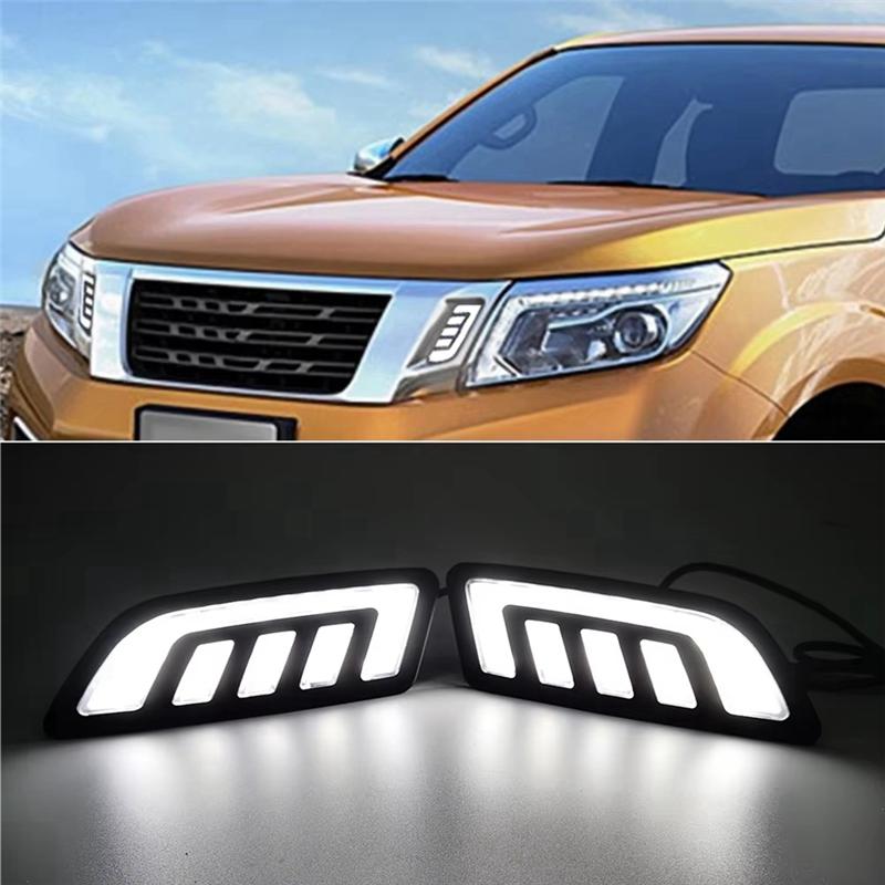 Ac29-LED Daytime Running Lights Grille Fog Lamp Turn Signal Lights For Nissan NAVARA NP300 D23 2015- Accessories