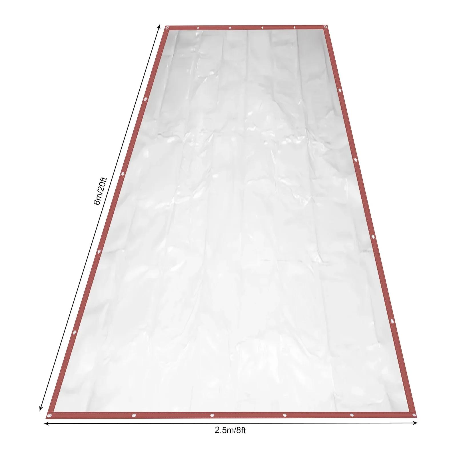 

Многоразмерный Коммерческий Прочный Дождестойкий ПВХ Прозрачный Тент Навес Штора Ограждение Патио Сворачивающееся Ограждение с Люверсами Толщина 0,5 мм коричневый